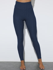 Honeycomb Butt Lifting High Waisted Yoga Pants Tummy Control Leggings