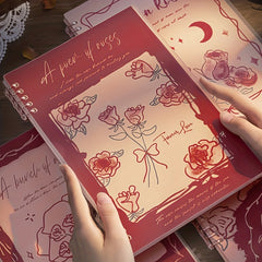B5 Flower Rose Series Notebook Vintage Rose 1 Book 120 Pages