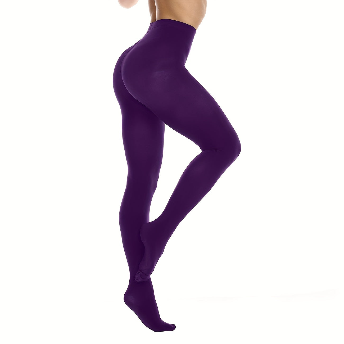 High Waist Slim Pantyhose Elastic Footed Stockings