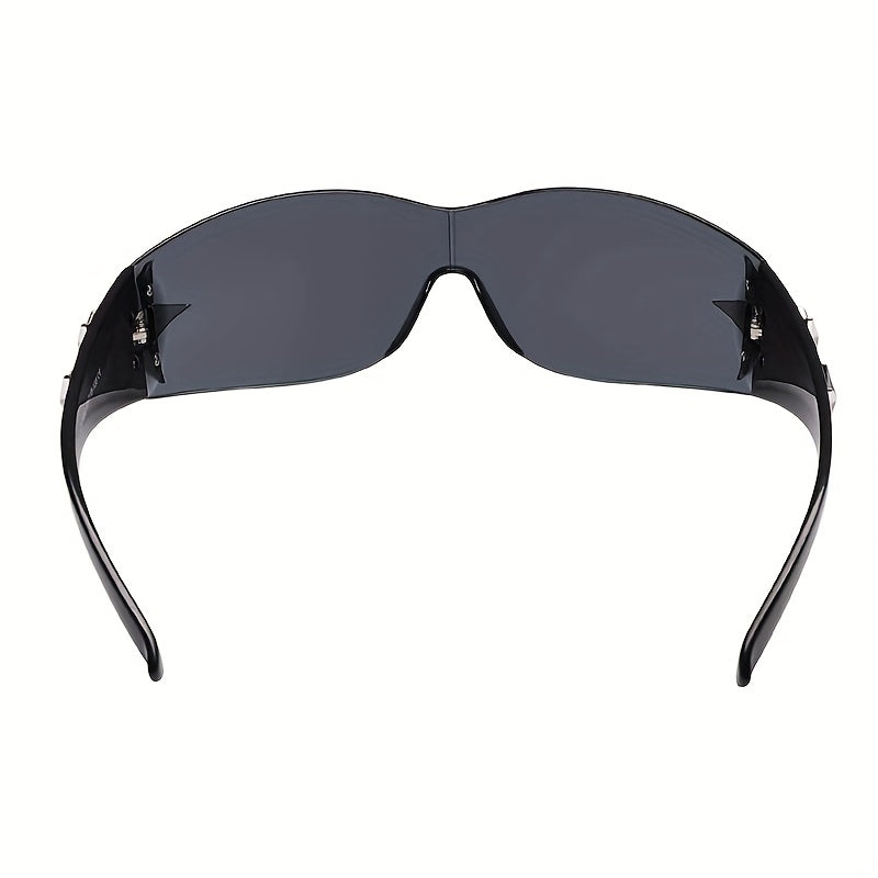Y2K Oversized Frameless Shield Wrap Around Sunglasses