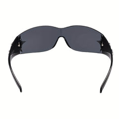 Y2K Oversized Frameless Shield Wrap Around Sunglasses