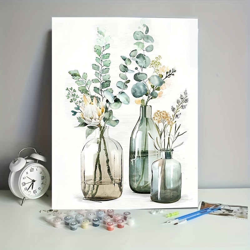 1pc Modern Minimalist DIY Vase Plant Flower Decoration Painting