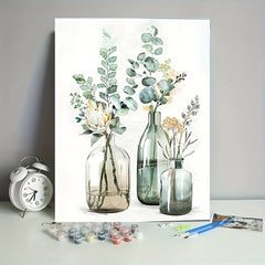 1pc Modern Minimalist DIY Vase Plant Flower Decoration Painting