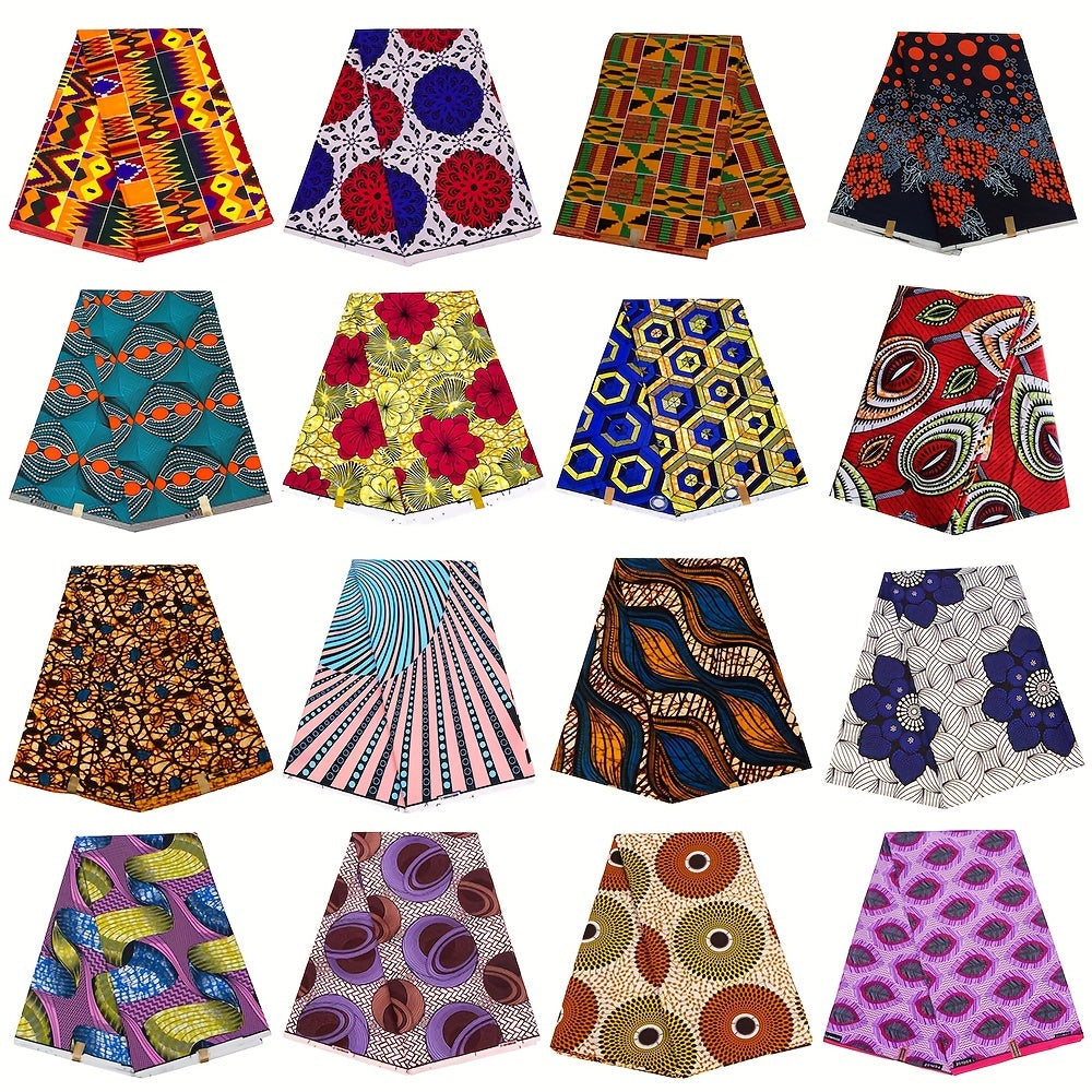 African Printed Fabric DIY Patchwork Cloth Sewing Supplies