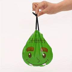50 Pcs Halloween Drawstring Bag Pumpkin Candy Bag Snack Biscuit Gift Bag