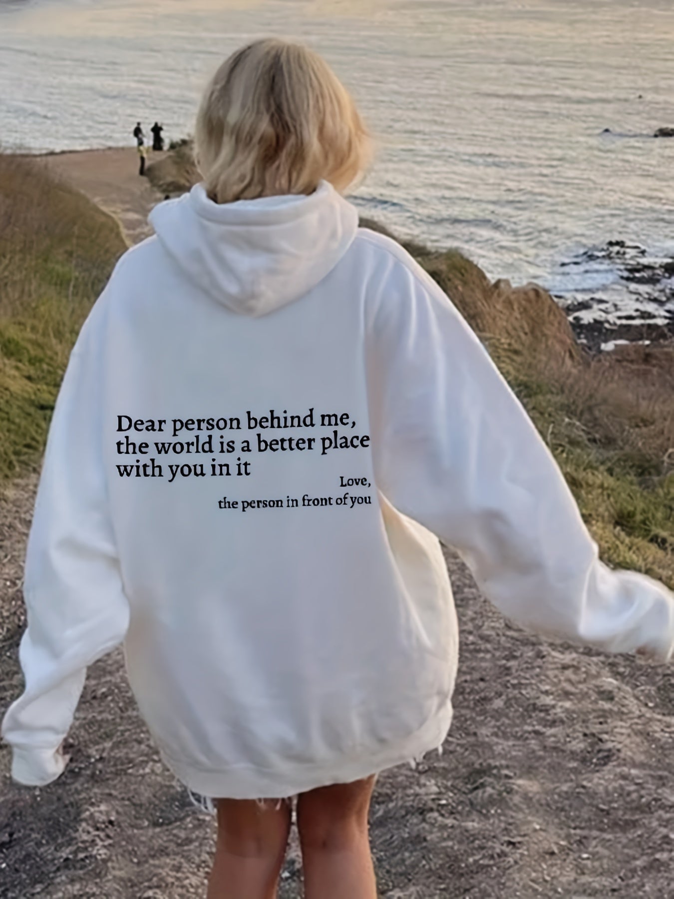Women's Sports Hoodie with Slogan Print