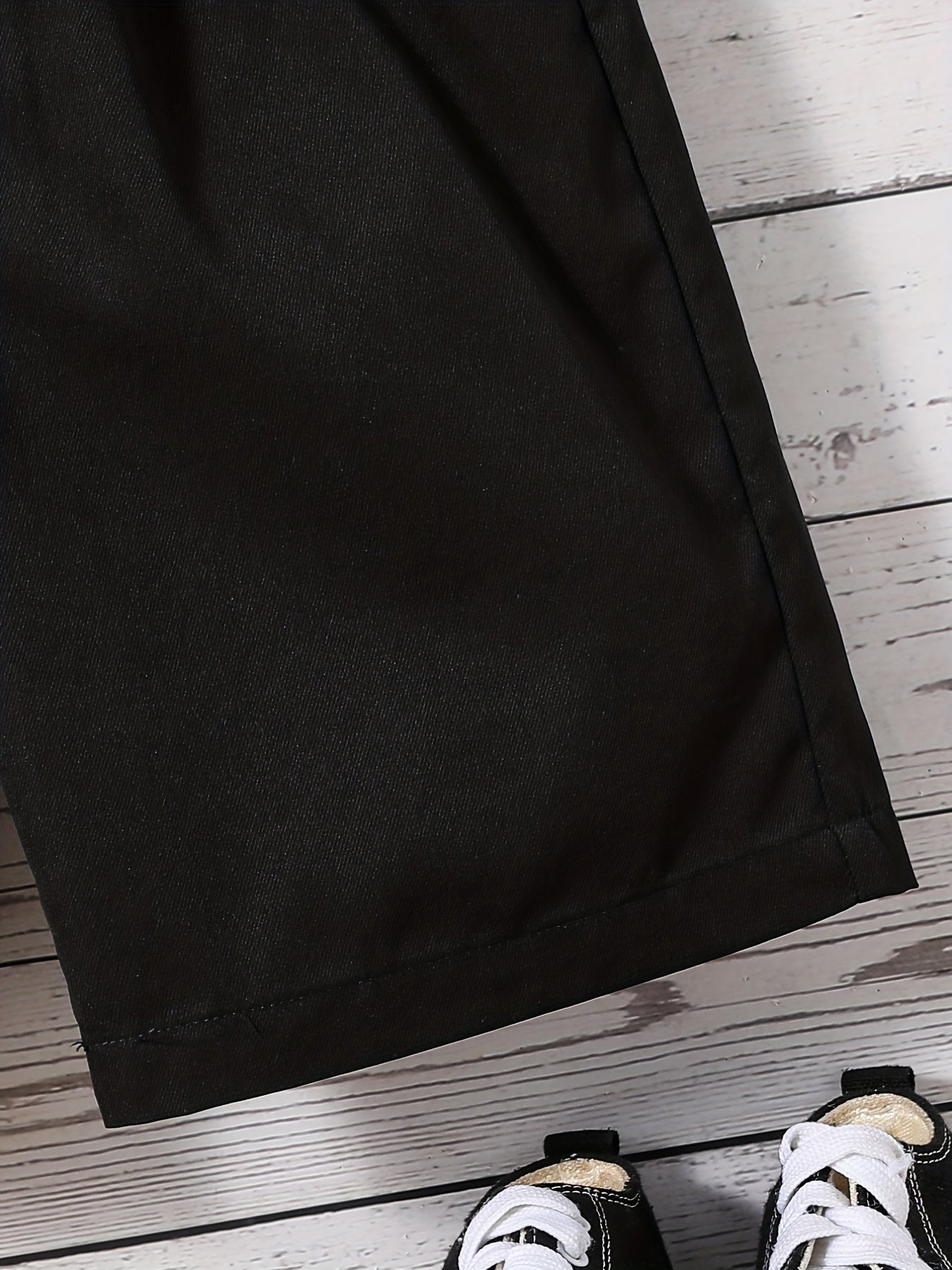 Boys Casual Solid Middle Pants With Pockets For Big And Tall Boys