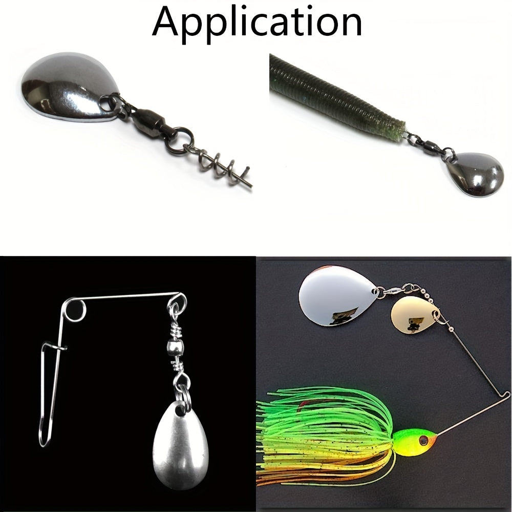 30pcs Spinner Baits Metal Lure Making Supplies Fishing Accessories