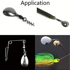 30pcs Spinner Baits Metal Lure Making Supplies Fishing Accessories