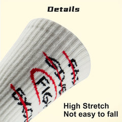 Anti Slip Sweat Absorb Mid calf Bball Socks Quick dry Compression