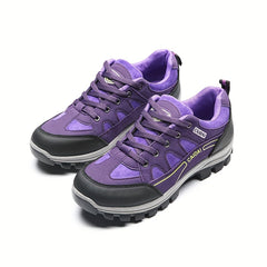 Women's Colorblock Platform Sneakers Low Non-slip Hiking Trainers
