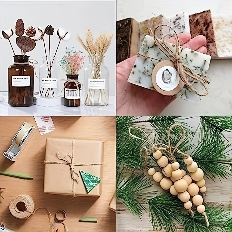 1pc Jute Rope Natural Retro Diy Gift Packaging Tag Hemp Rope Braided Rope Crafts