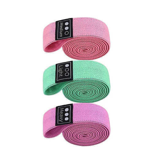 3Pcs Long Resistance Tension Belt Fitness Rope for Squat Yoga Strength Training