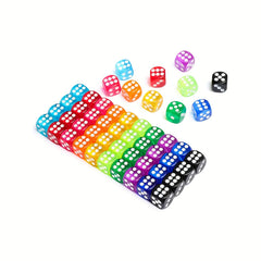50pcs Multicolor Dice Set for Board Games 14mm, Math Learning Classroom