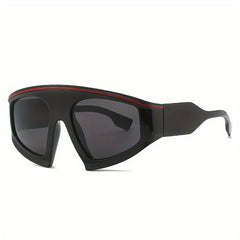 Men's Large Triangle Frame Sunglasses Anti UV400 Vintage Mixed Eyewear