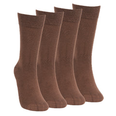 4 Pairs Solid Calf Socks Women's Knee High Stockings Hosiery