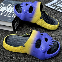 Men's Skull Slides Casual Outdoor Slippers