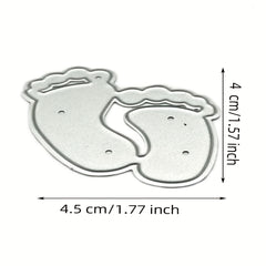 Feet Cutting Dies Metal Embossing Stencils For DIY Scrapbooking Supplies
