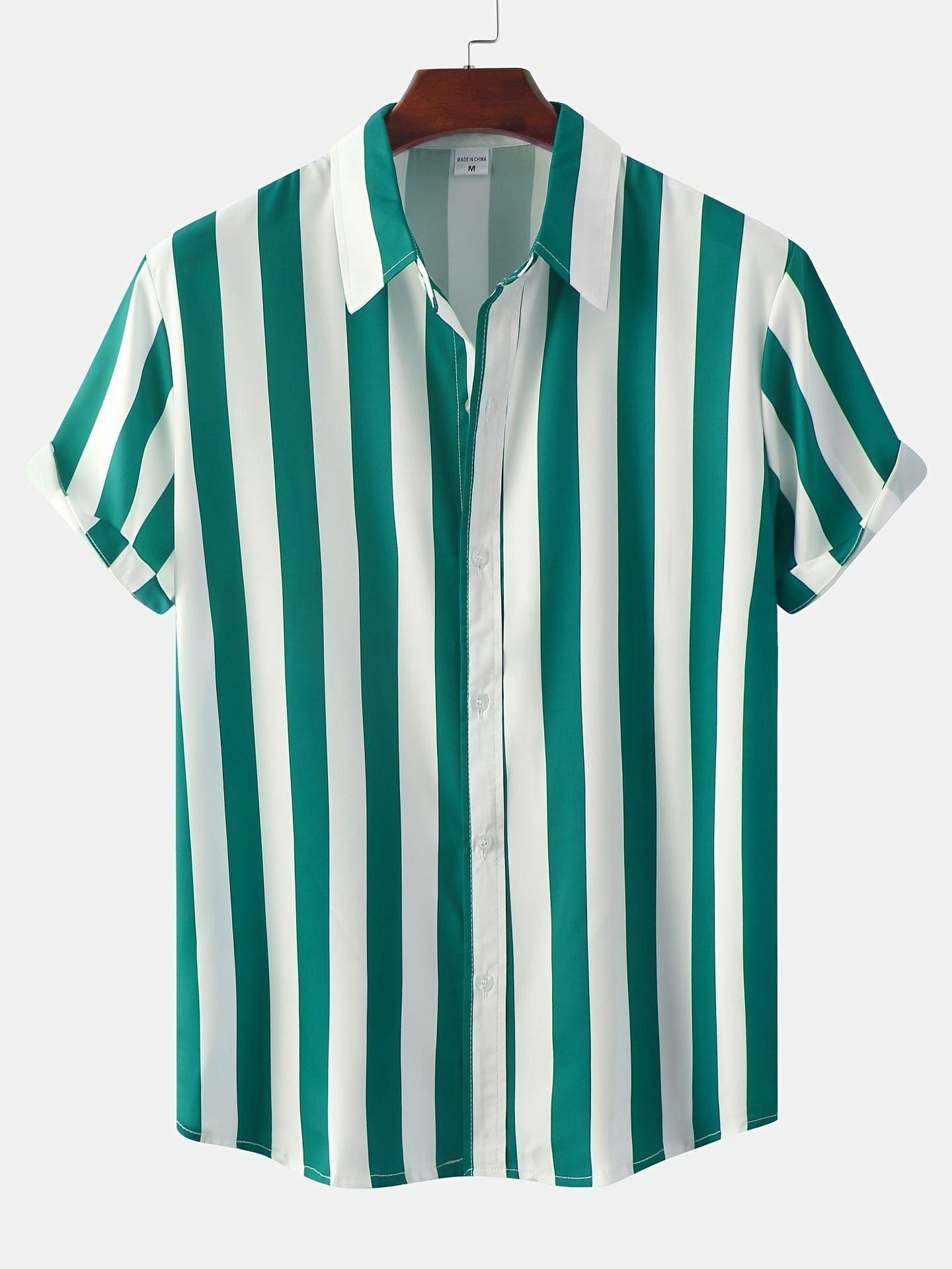 Mens Beach Style Stripe Painting Short Sleeve T-Shirt