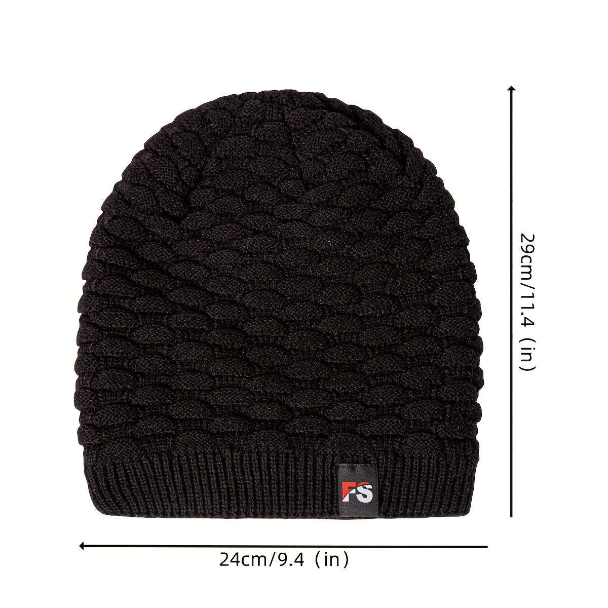 Winter Men's Fleece Beanie Warm Knitted Hat