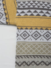 Ethnic Sweater Women's Knitted V Neck Pullover