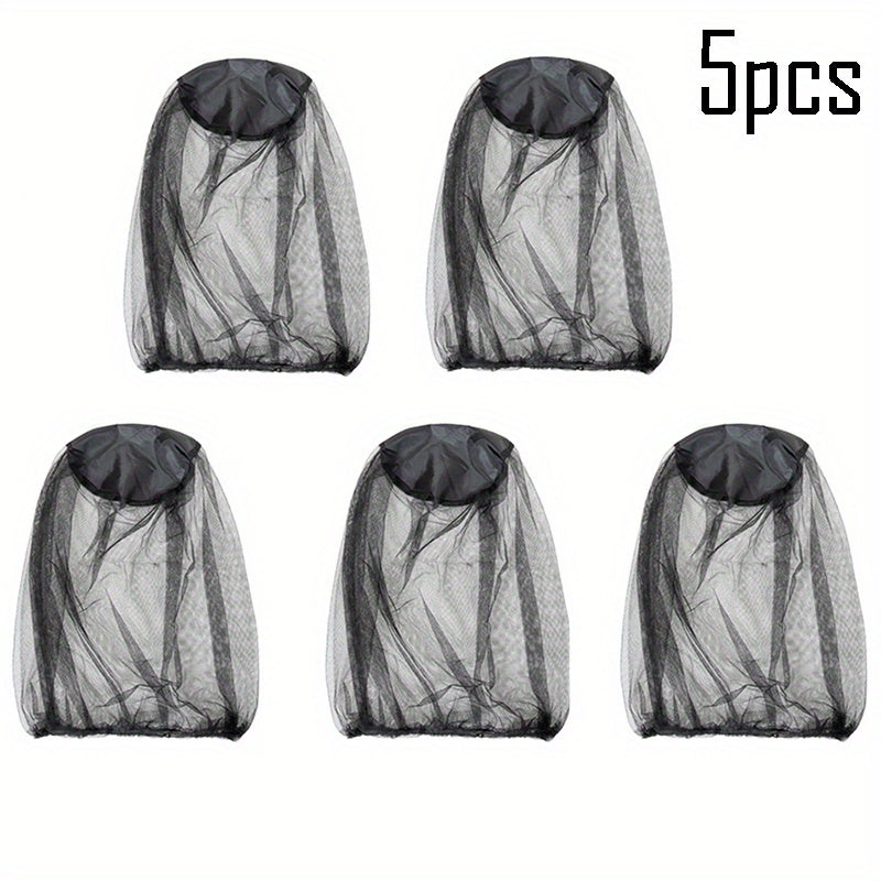 5pcs Mosquito Head Net Hat Lightweight Outdoor Bug Protection