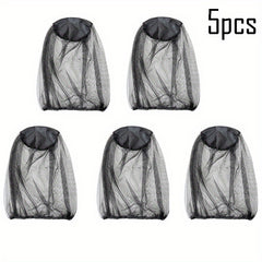 5pcs Mosquito Head Net Hat Lightweight Outdoor Bug Protection