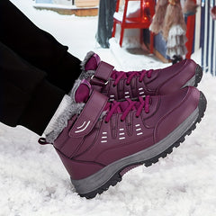 Women's Winter Snow Boots Fleece Lined Waterproof Hiking Outdoor Sports Sneakers