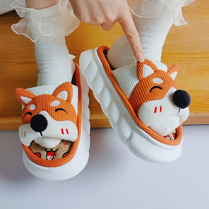 Cartoon Animal Women's Indoor Slippers Soft Sole Non-slip Home Shoes