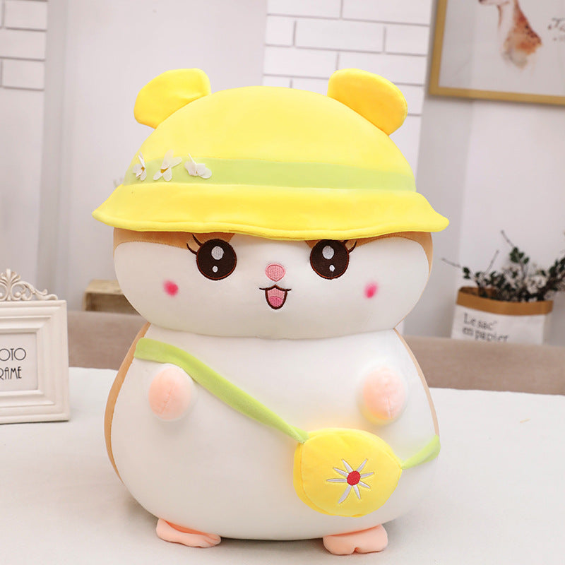 2pcs Hamster Plush Dolls Fluffy Stuffed Animals Soft Pastel Colors Poseable Arms