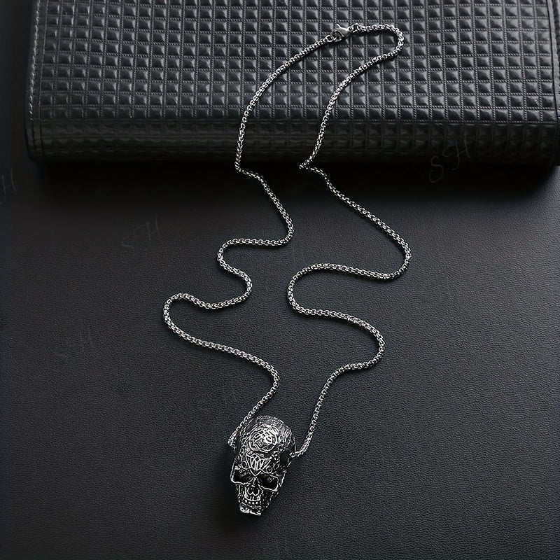 Skull Pendant Alloy Necklace for Girls Boys Teen