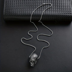 Skull Pendant Alloy Necklace for Girls Boys Teen