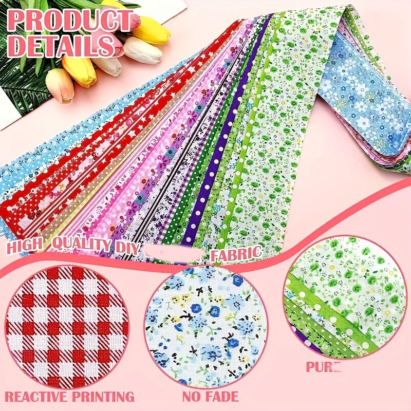 40pcs Floral Printed Quilting Fabric Cotton Craft DIY Handmade Doll