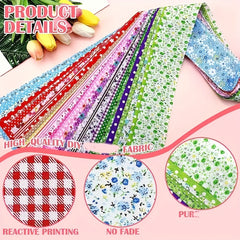 40pcs Floral Printed Quilting Fabric Cotton Craft DIY Handmade Doll