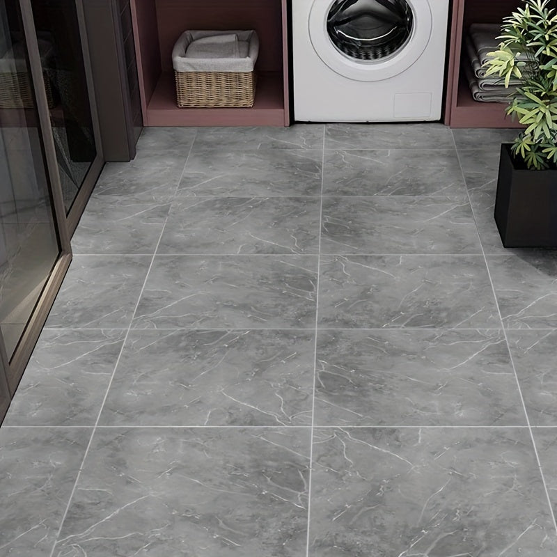 2pcs Pack Gray Marble Floor Stickers Non-slip Waterproof Wear-resistant