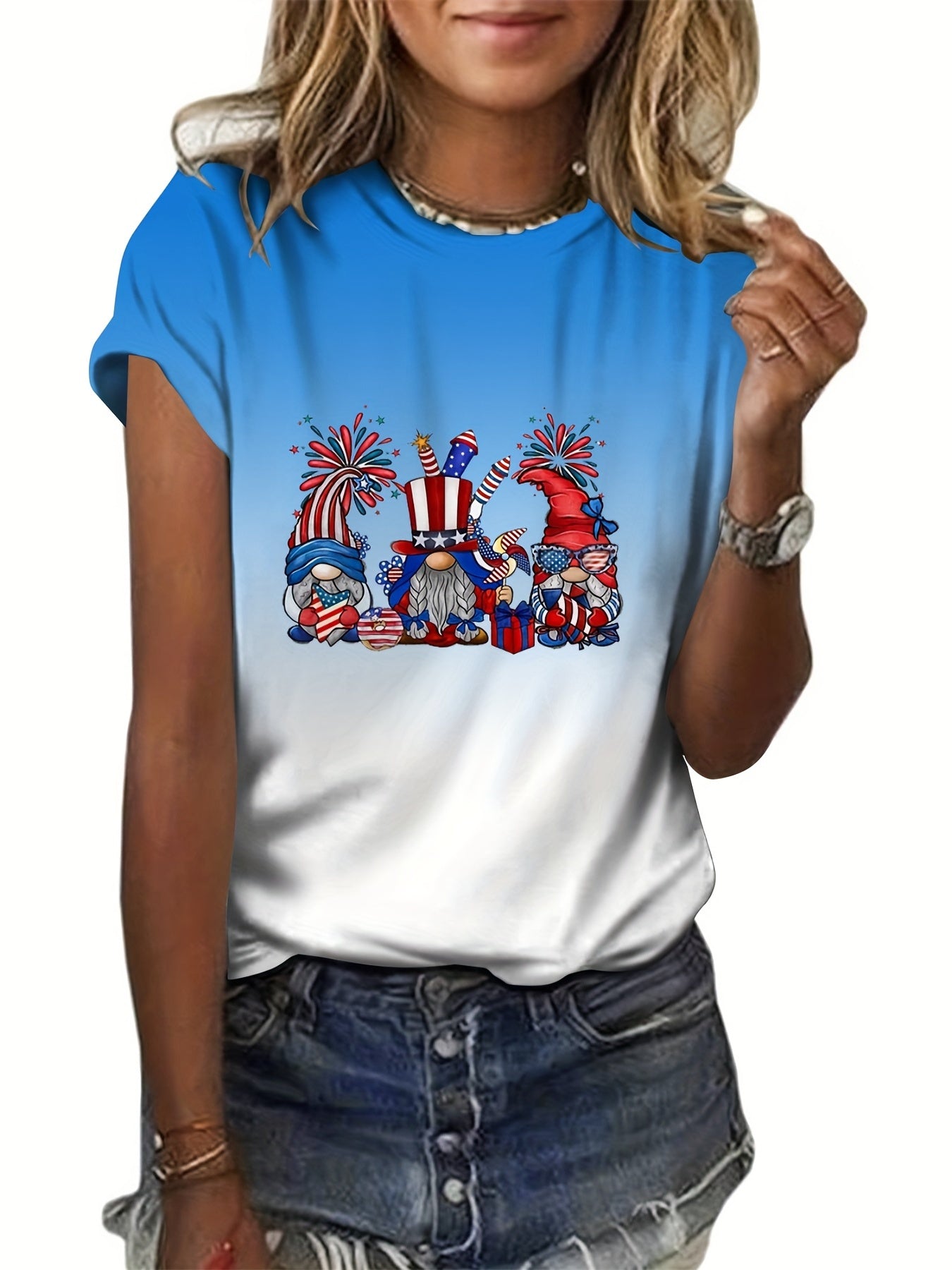Patriotic Tie Dye T Shirt for 4th of July