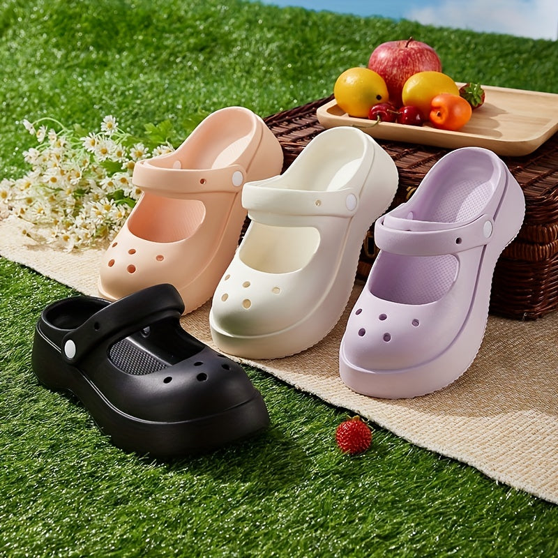 Women's Hollow Out Clogs Breathable Closed Toe Slip On Shoes