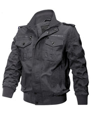 Men's Casual Winter Cotton Military Jackets Outdoor Coat Windproof