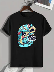 DEAD SEA Print Men's Graphic T shirt Casual Comfy Tees For Summer