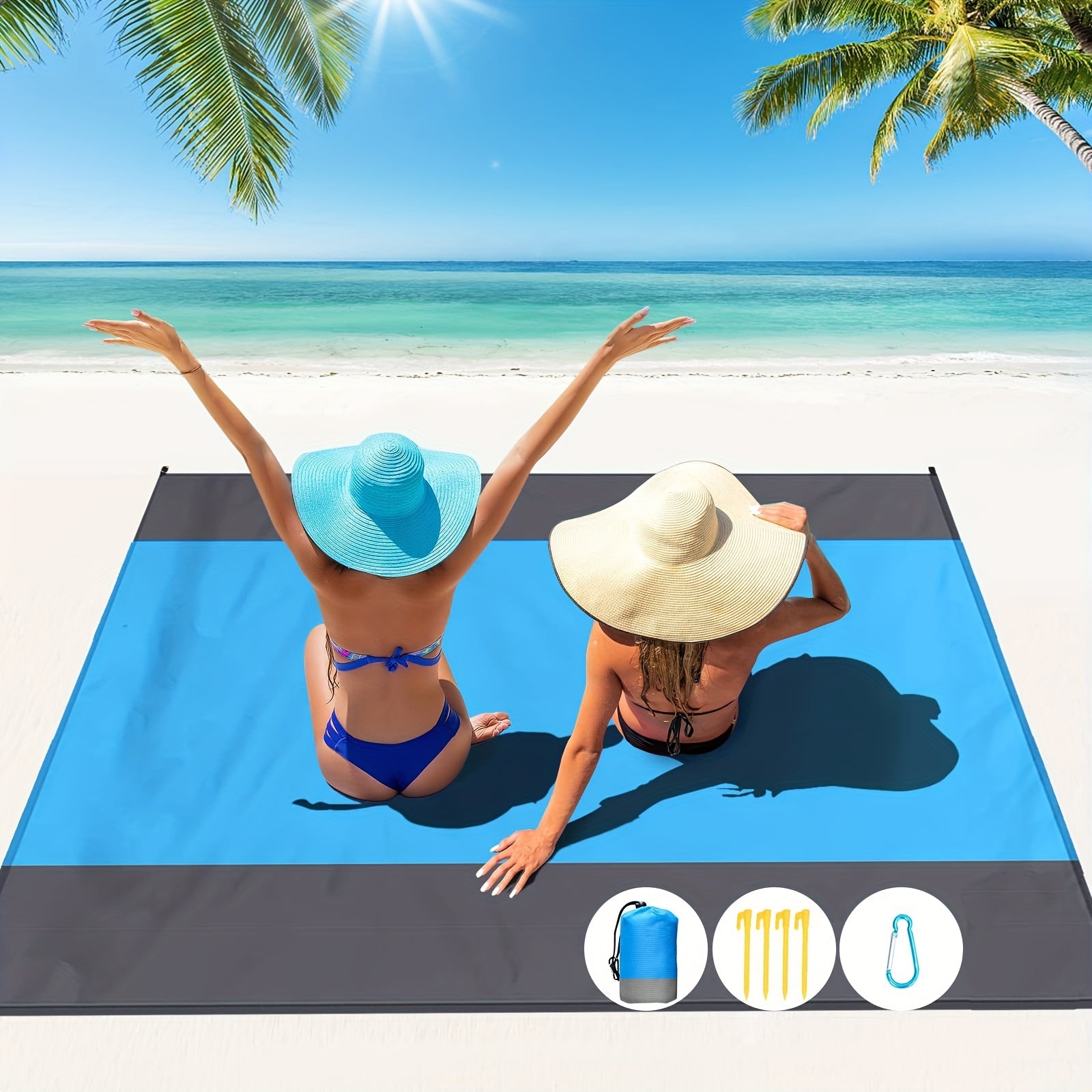 Large Sandproof Beach Blanket - Quick Drying & Lightweight