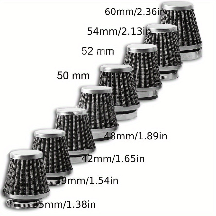 Universal Motorcycle Air Filter Cleaner 35-60mm for Bobber, Touring & Dirt Bikes