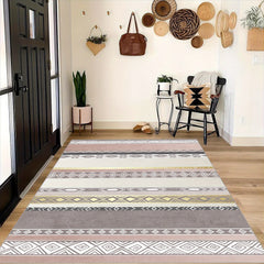 Geometric Soft Faux Sheepskin Rug for Bedroom