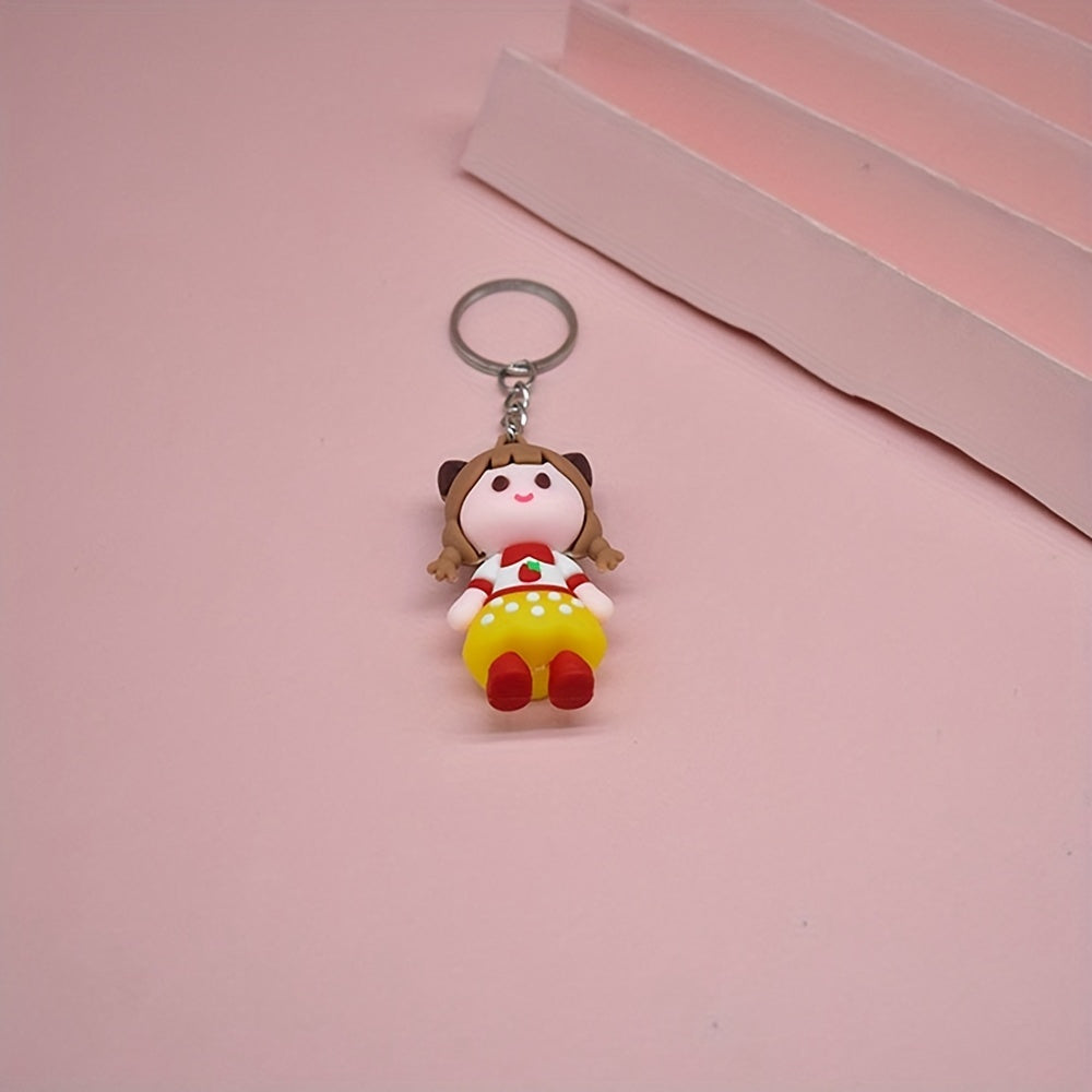 4pcs Doll Keychain Key Ring Purse Bag Pendant Car Key Pendant