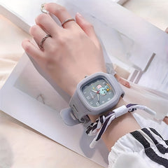 Square Watch School Student Waterproof Sports Pointer Quartz Watch