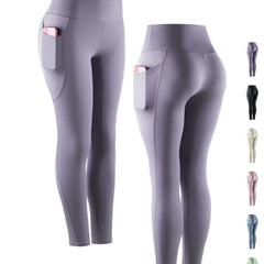 Light Purple High Waist Yoga Pants Slimming Leggings Women's Activewear