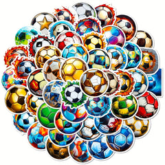 50pcs Football Series Stickers Waterproof Decorative DIY Creative