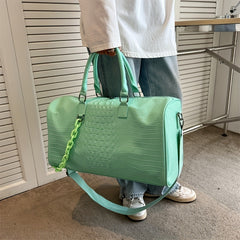 Portable Lightweight Duffel Bag Waterproof Leather Sports & Fitness Bag
