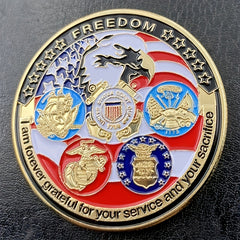 1pc 3pcs Rare Challenge Coin Collection Grateful Service Sacrifice Gift