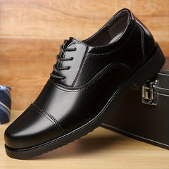 Men's Casual Work Shoes Microfiber Leather Rubber Sole Lace Up Large Size