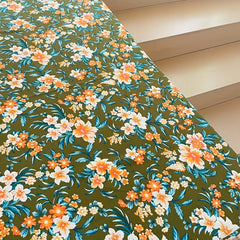 1pc Artificial Printing Halloween Christmas Big Flower Fabric DIY